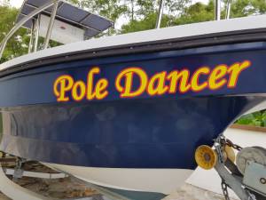 22 ft. Panga Boat Lettering from Ruby R, GU