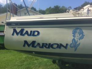 Oday 23 sailboat Lettering from David T, NC