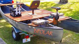 Two Old Town 17 foot canoes My custom Cat Canoe I made Lettering from Tom K, FL