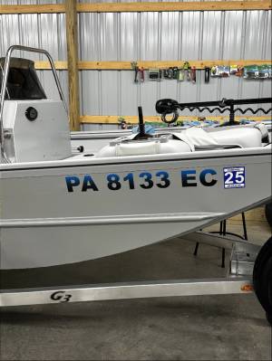 2023 Deluxe G3 Boat  Lettering from Eric H, PA