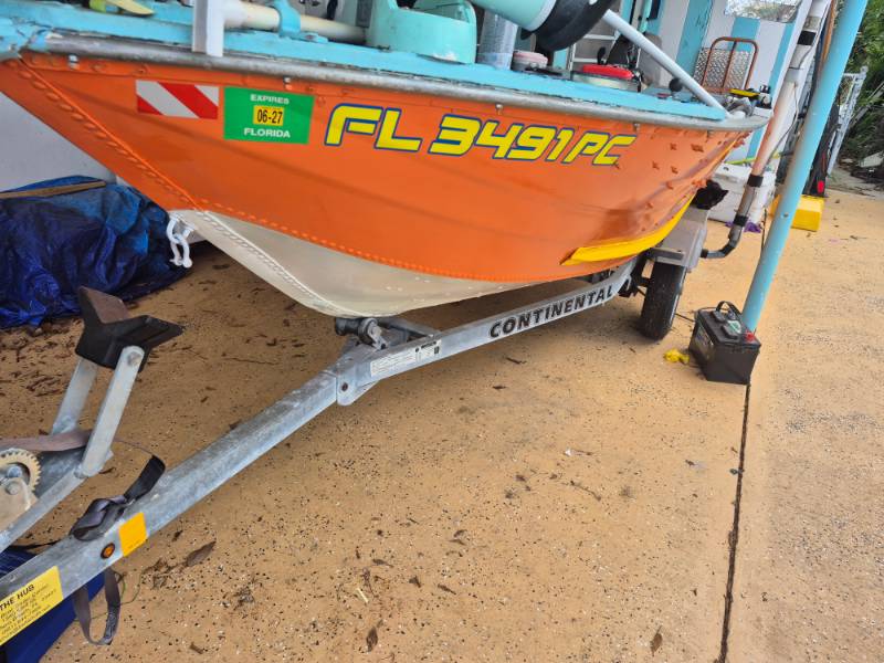 12' Tracker Guide deep V Aluminum boat Lettering from Walsh K, FL