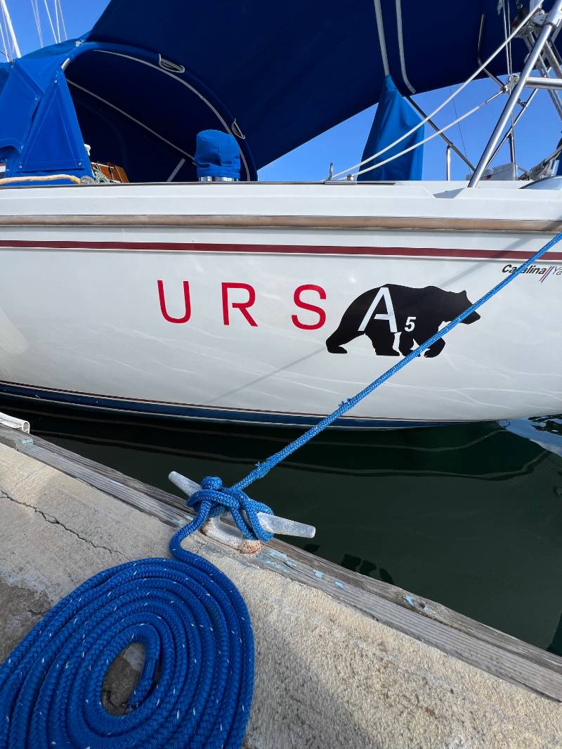 Catalina  boat  Lettering from Ursula  M, CA