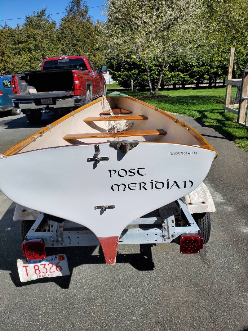 13ft whitehall style rower Lettering from Robert P, MA