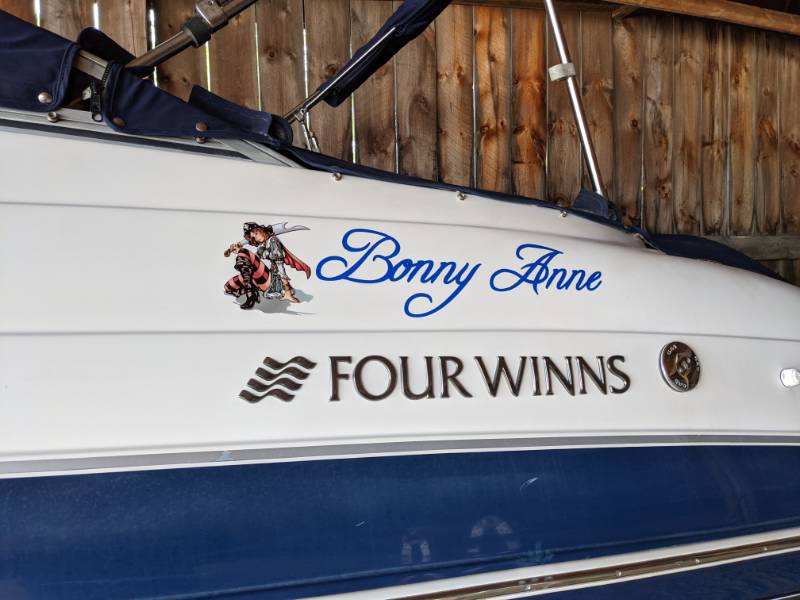 2008 Four Winns F204 Boat Lettering from Alexander H, NH