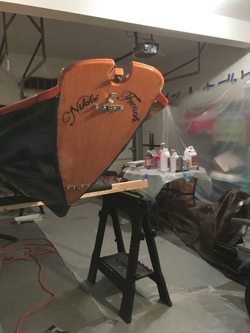Northeaster Dory Sloop rig, kit from Chesapeake Light Craft  Boat Lettering from Fredric S, MA