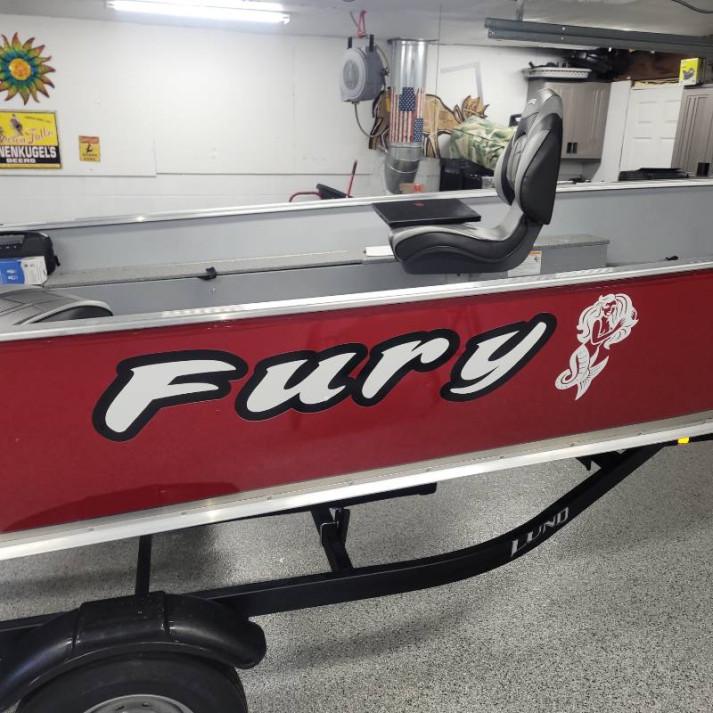 2025 Lund Fury Heritage Classic Boat Lettering from Mike A, MN
