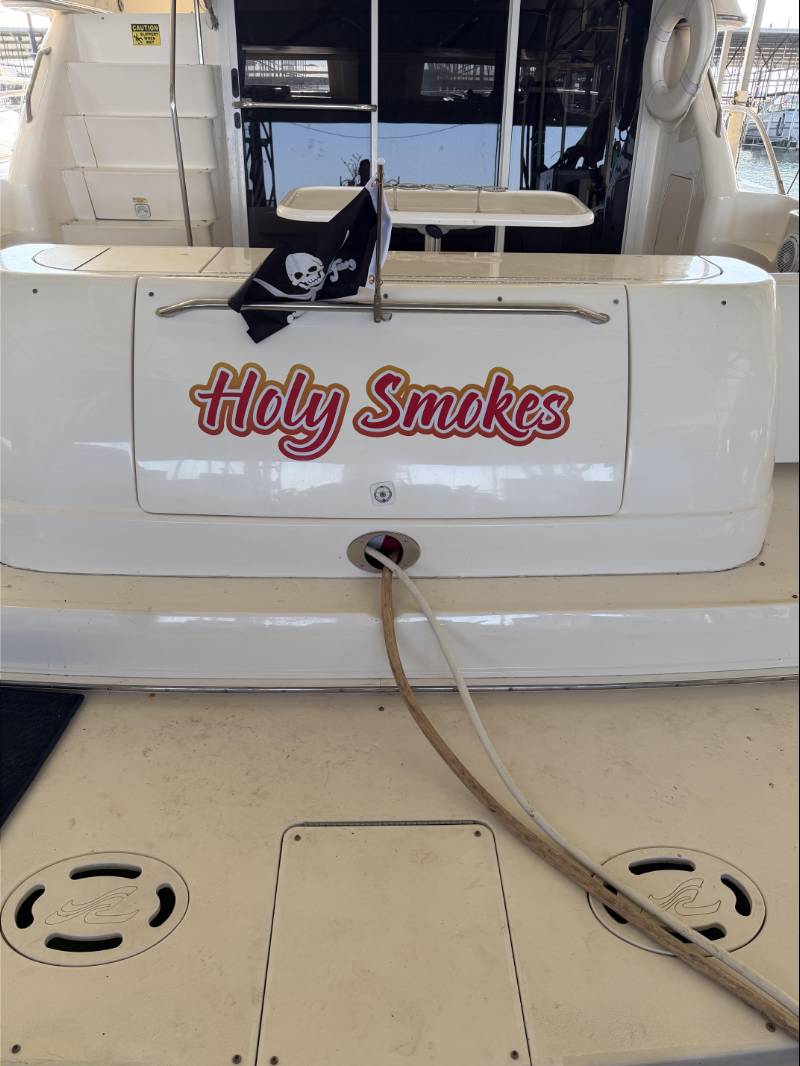1999 Sea Ray 450 Express Bridge Boat Lettering from W Scott  W, TX