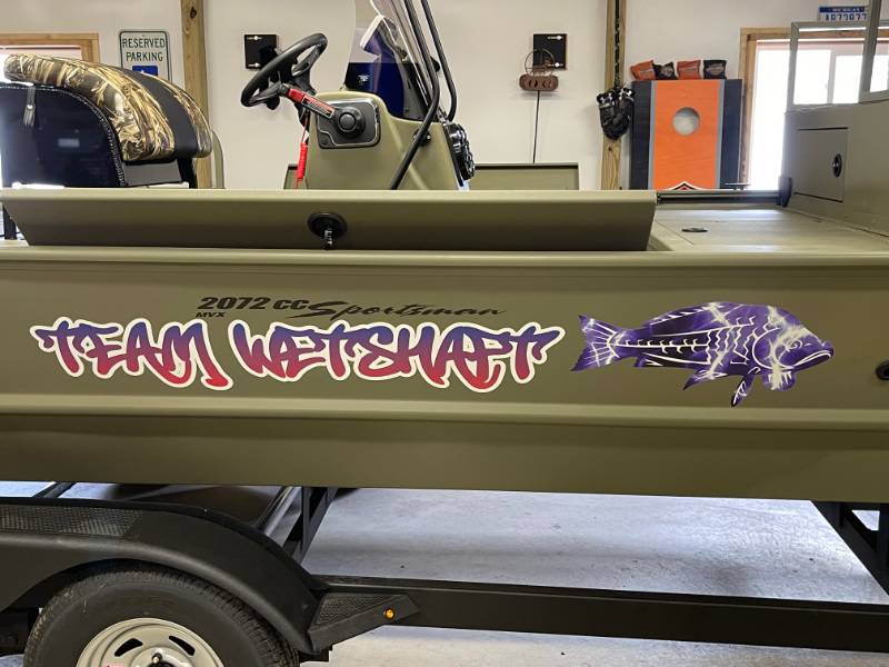 2022 Tracker Bow fishing boat Lettering from Chad C, MI