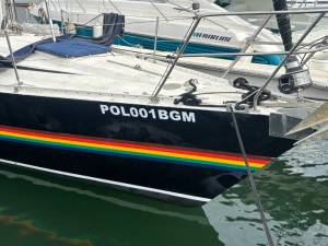 1980 Ron Holland 43 aluminum sailboat Lettering from Sharon H, OH