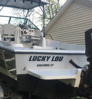 1989 Hydra Sports 2500 Boat Lettering from Louis D, CT