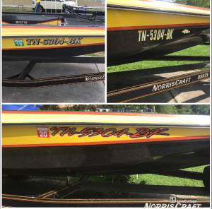 1991 Norris Craf Bass Boat Lettering from Christopher  S, TN