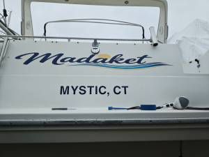 Sea Ray Express cruiser 31 ft Boat transom  Lettering from Mary K, CT