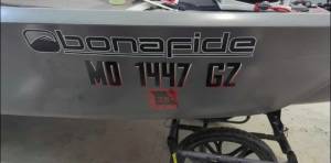 Bonafide XTR 130 Kayak Lettering from Kyle M, MO