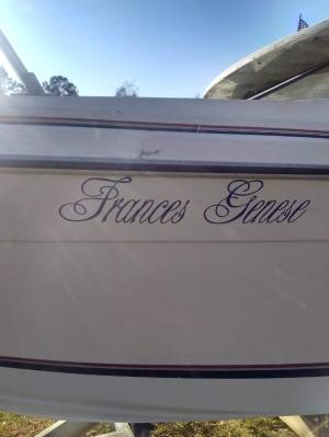 Bayliner cieara 25' boat Lettering from James R, MS