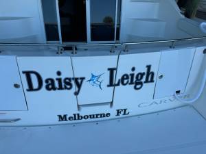 36 Carver  Boat Lettering from Tom D, FL