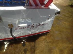 1973 Boston Whaler Sourpuss Fiberglass Lettering from Richard L, NY