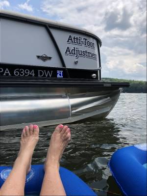 2019 Southbay Pontoon  Boat Lettering from Barbara  R, PA