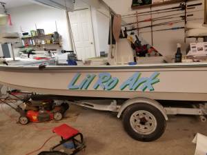 17'sciff Boat Lettering from Timothy R, NC