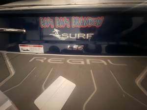 2023 Regal LS6 Surf Boat Lettering from Shane E, TX