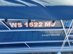 Godfrey Sweetwater 2022 Boat  Lettering from Chris P, WI