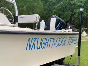 1985 proline 20’6” center console  Lettering from Alfred  S, GA