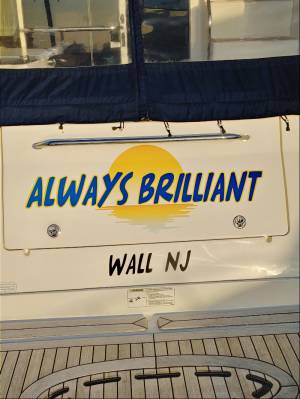 2012 Sea Ray 450 sedan bridge Boat Lettering from Praveen P, NJ