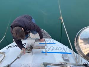 1980 Ron Holland 43' Sailboat  Lettering from Sharon H, OH