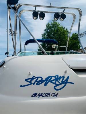 Sea Ray Sundeck 240 Boat Lettering from Port P, CA