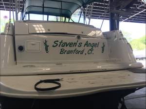 1996 Larson Cabrio 280 Boat transom  Lettering from Frank T, CT