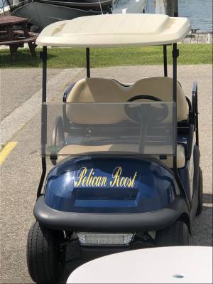 Golf cart at our marina  Lettering from barbara a, MI