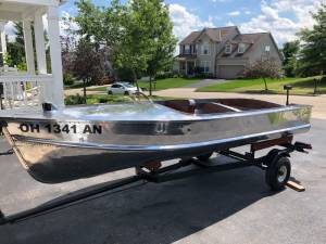 1957 Seaking Runabout Vintage polished aluminum boat Lettering from Michael C, OH