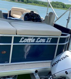 2017 Sweetwater  Pontoon boat  Lettering from Robert  W, OH