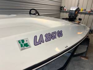 95 action marine 18  Boat Lettering from Scott G, LA