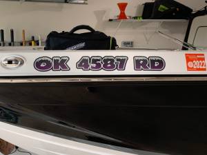 2021 Yamaha 195 FSH Boat Lettering from Chad  R, OK