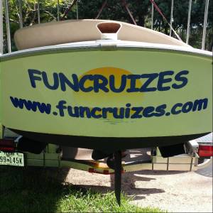 2004 Duffy Electric 18' Classic Boat tramsome Lettering from Tracy J, TX