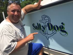 19 foot Trophy Boat Lettering from Lisa L, MA