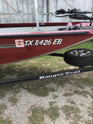 2018 Ranger RT 188 Aluminum bass boat Lettering from David H, TX