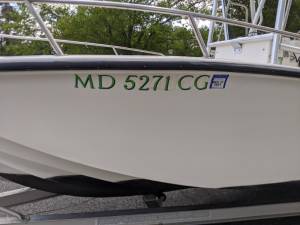 Center Console Boat Lettering from Patrick L, MD
