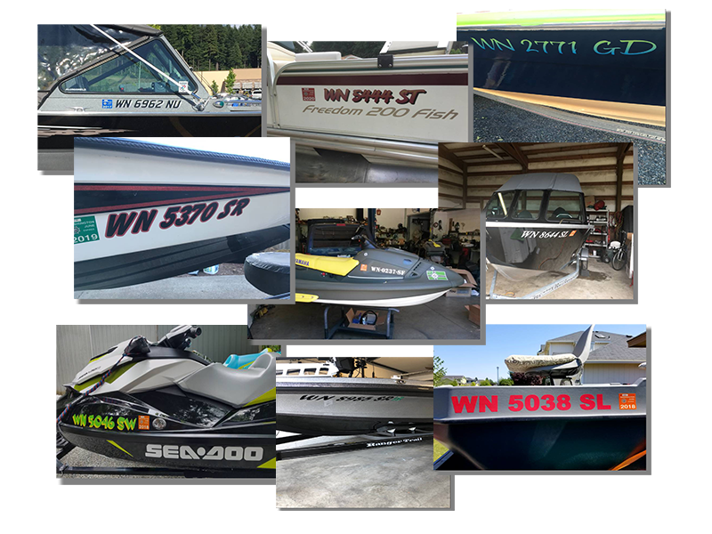 Washington Boat Lettering